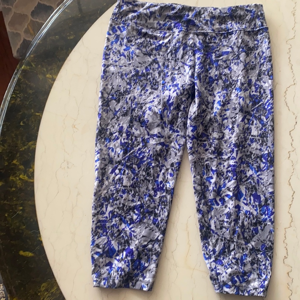 Calvin Klein Blue Gray Workout Capris